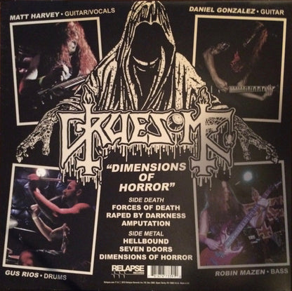 Gruesome (5) : Dimensions Of Horror (12", EP, Ltd, Cle)