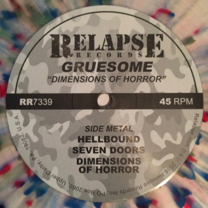 Gruesome (5) : Dimensions Of Horror (12", EP, Ltd, Cle)