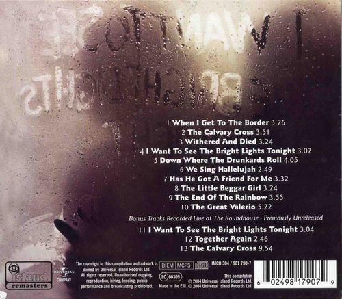 Richard & Linda Thompson : I Want To See The Bright Lights Tonight (CD, Album, RE, RM, sli)