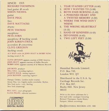 Richard Thompson : Hand Of Kindness (CD, Album)
