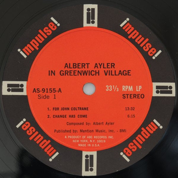 Albert Ayler : In Greenwich Village (LP, Album, Gat)