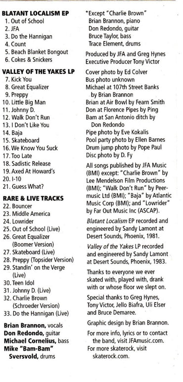 JFA* : We Know You Suck (CD, Comp)
