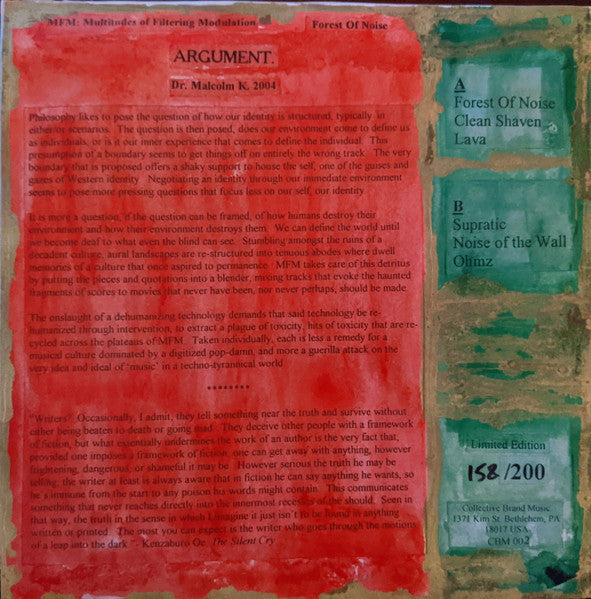 MFM (2) : Forest Of Noise (7", Ltd, Gre)