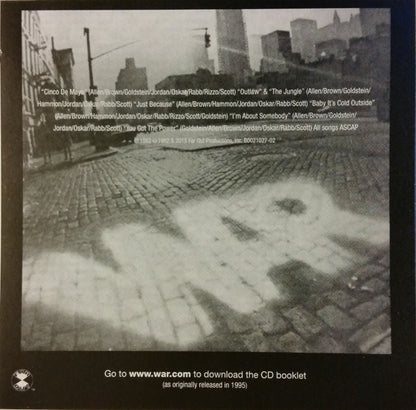 War : Outlaw (CD, Album, RE)