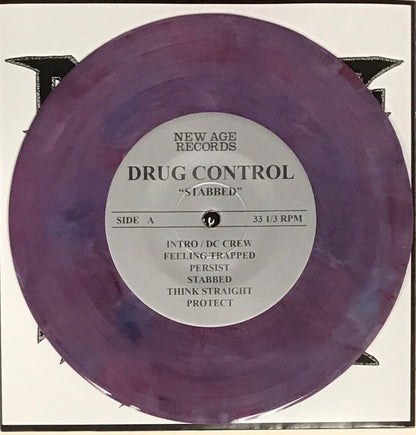 Drug Control : Stabbed (7", EP, Pur)