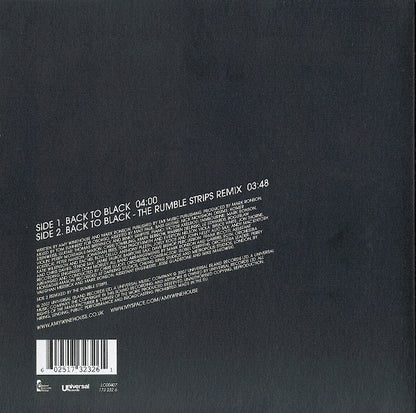 Amy Winehouse : Back To Black (7", Ltd, Whi)