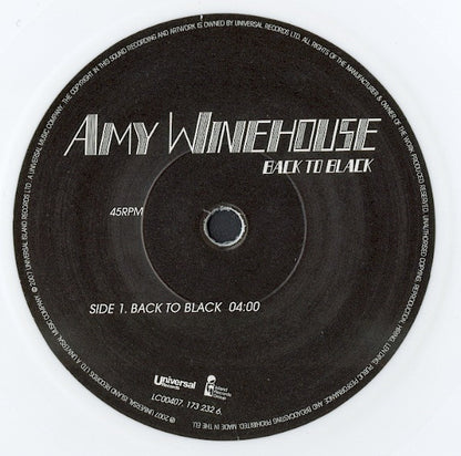 Amy Winehouse : Back To Black (7", Ltd, Whi)