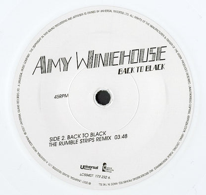 Amy Winehouse : Back To Black (7", Ltd, Whi)