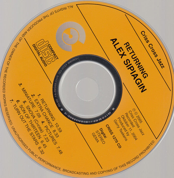 Alex Sipiagin : Returning (CD, Album)