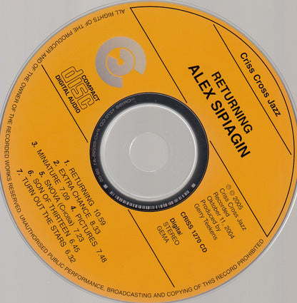 Alex Sipiagin : Returning (CD, Album)