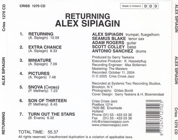 Alex Sipiagin : Returning (CD, Album)