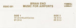 Brian Eno : Ambient 1 (Music For Airports) (Cass, Album)