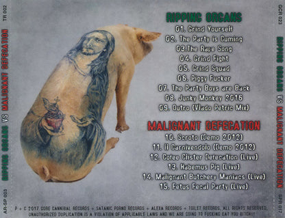 Ripping Organs / Malignant Defecation : Split (CD)