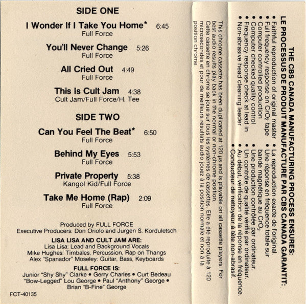 Lisa Lisa & Cult Jam With Full Force : Lisa Lisa & Cult Jam With Full Force (Cass, Album, CrO)