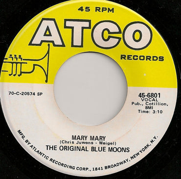 The Original Blue Moons* : Ha-Lee-Loo-Ya (7", Single)