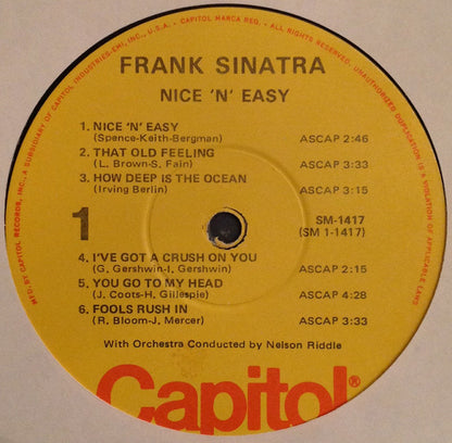 Frank Sinatra : Nice 'N' Easy (LP, Album, RE)