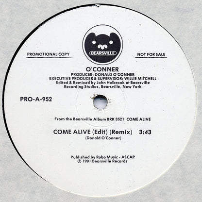 Stargard / Donald O'Conner : High On The Boogie / Come Alive (12", Promo)