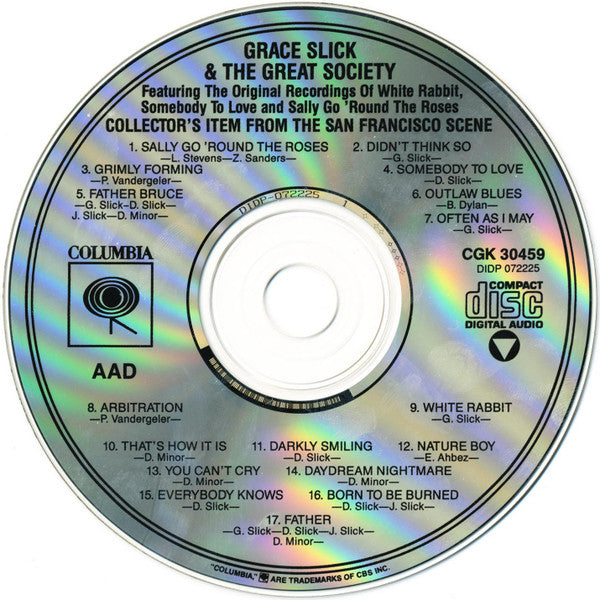 Grace Slick & The Great Society : Collector's Item From The San Francisco Scene (CD, Comp, RE)