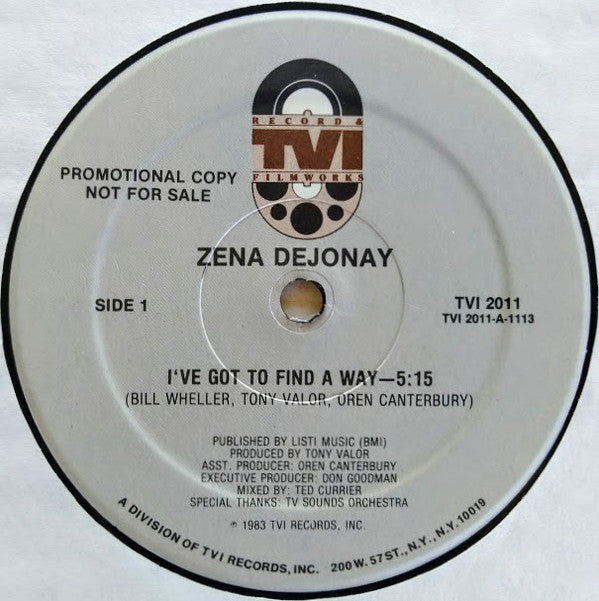 Zena Dejonay : I've Got To Find A Way (12", Promo)