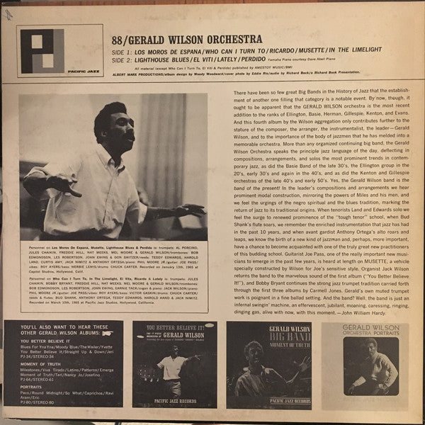 Gerald Wilson Orchestra : On Stage (LP, Album, Mono)
