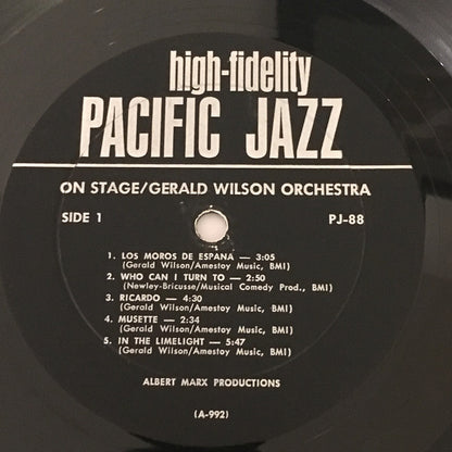 Gerald Wilson Orchestra : On Stage (LP, Album, Mono)