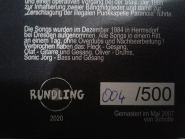 Paranoia (10) : 1984 (LP, Ltd, Num, RE)