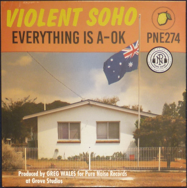 Violent Soho : Everything is A-OK (LP, Album, Ltd, Yel)