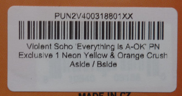 Violent Soho : Everything is A-OK (LP, Album, Ltd, Yel)