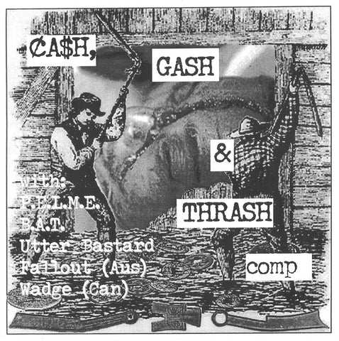 Various : Cash, Gash & Thrash (7", Comp, Num, W/Lbl)
