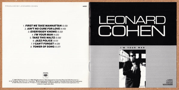 Leonard Cohen : I'm Your Man (CD, Album, RP)