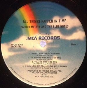 Harold Melvin And The Blue Notes : All Things Happen In Time (LP, Album)