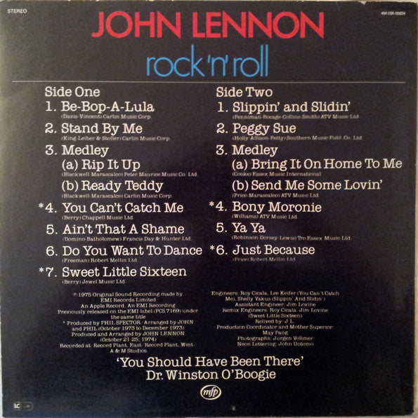 John Lennon : Rock 'N' Roll (LP, Album, RE)