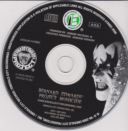 Bernard Edwards' Project Homicide : Bernard Edwards' Project Homicide (CD, Album)