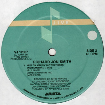 Richard Jon Smith : Don't Go Walkin' Out That Door (12")