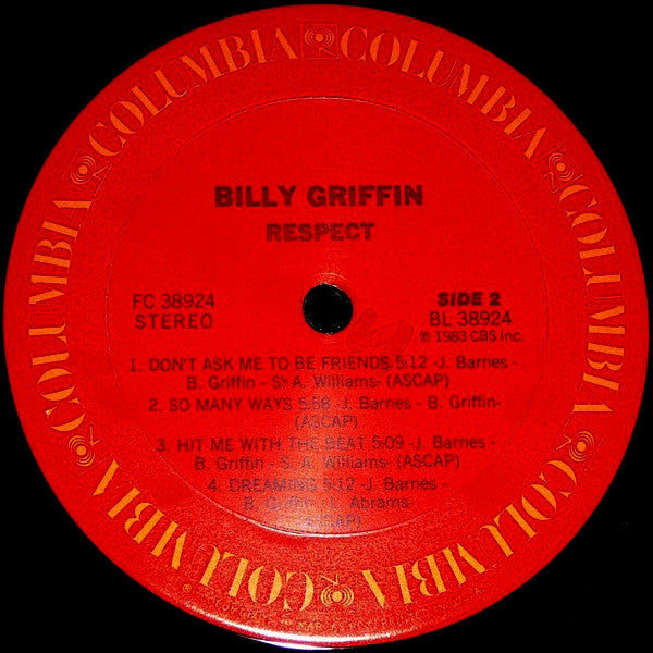 Billy Griffin : Respect (LP, Album)