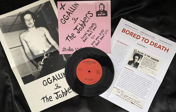 GG Allin & The Jabbers : Bored To Death (7", Ltd, RE, RM)