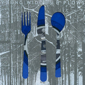 Young Widows / Plows : Young Widows / Plows (7", Single, Blu + CDr, Single)