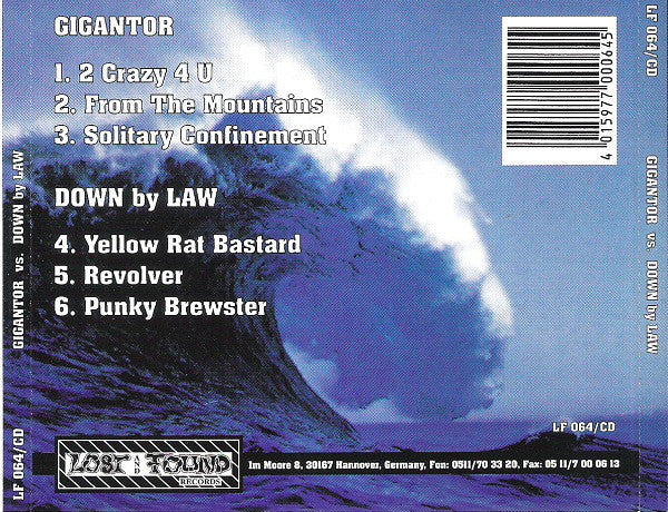 Gigantor Vs. Down By Law (2) : Down By Law Vs. Gigantor (CD, EP)