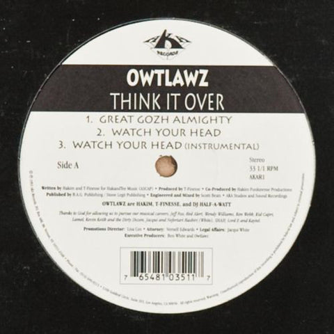 Owtlawz : Think It Over (12", EP)