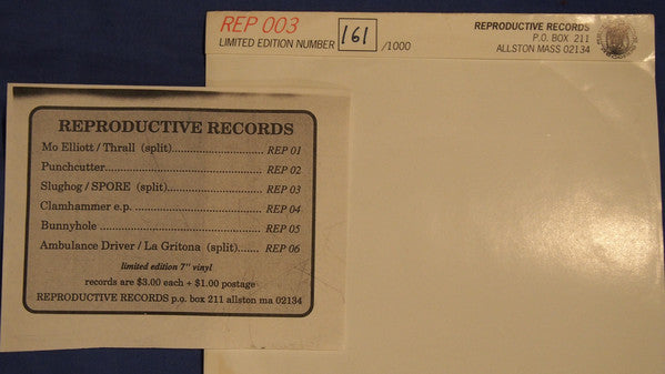 Slughog / Spore (2) : Forcefeed / Power Behind (7", Ltd, Num)