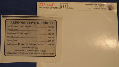 Slughog / Spore (2) : Forcefeed / Power Behind (7", Ltd, Num)