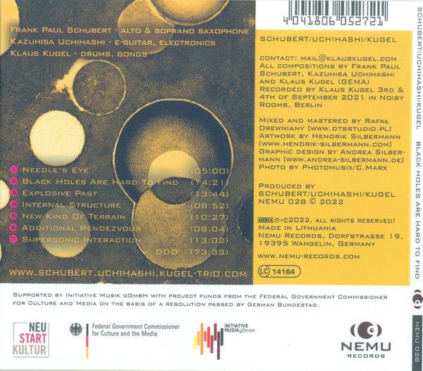 Frank Paul Schubert, Kazuhisa Uchihashi*, Klaus Kugel : Black Holes Are Hard To Find (CD, Album)