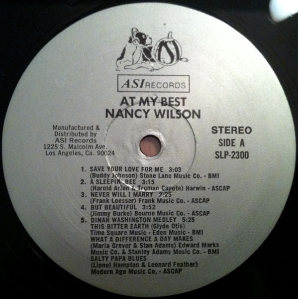 Nancy Wilson : At My Best (LP, Album)