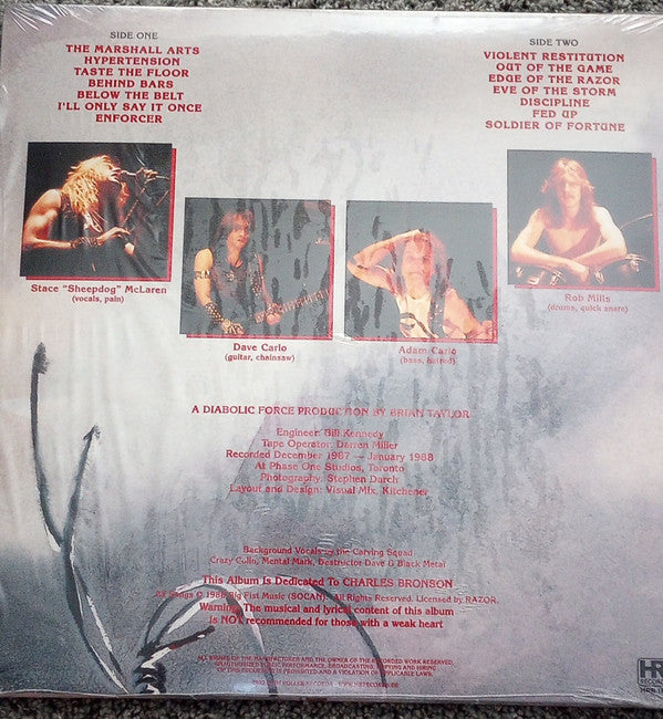Razor (2) : Violent Restitution (LP, Album, RE, RP, S/Edition, Whi)