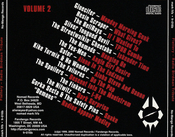 Various : Flattery, A Tribute To Radio Birdman Volume 2 (CD, Comp)