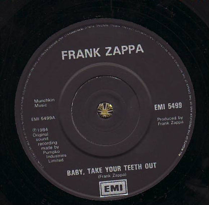 Frank Zappa : Baby, Take Your Teeth Out (7", Single)