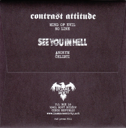 See You In Hell / Contrast Attitude : See You In Hell / Contrast Attitude (7", EP, RP, Ora)