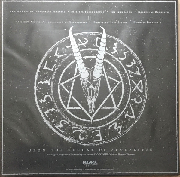 Incantation : Upon The Throne Of Apocalypse (LP, Album, RE, RM, Bla)