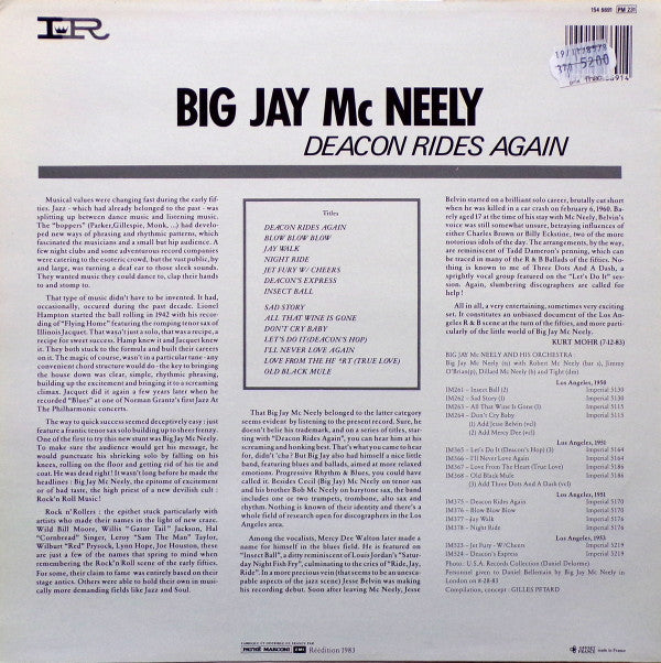 Big Jay Mc Neely* : Deacon Rides Again (LP, Comp, Mono, RP)