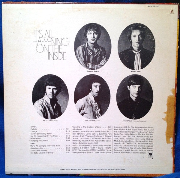 Tommy Boyce & Bobby Hart* : It's All Happening On The Inside (LP, Album)